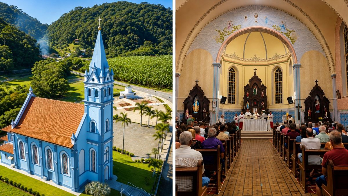 Igreja escondida é a mais antiga de cidade de SC e guarda pedaço da Hungria com arquitetura histórica