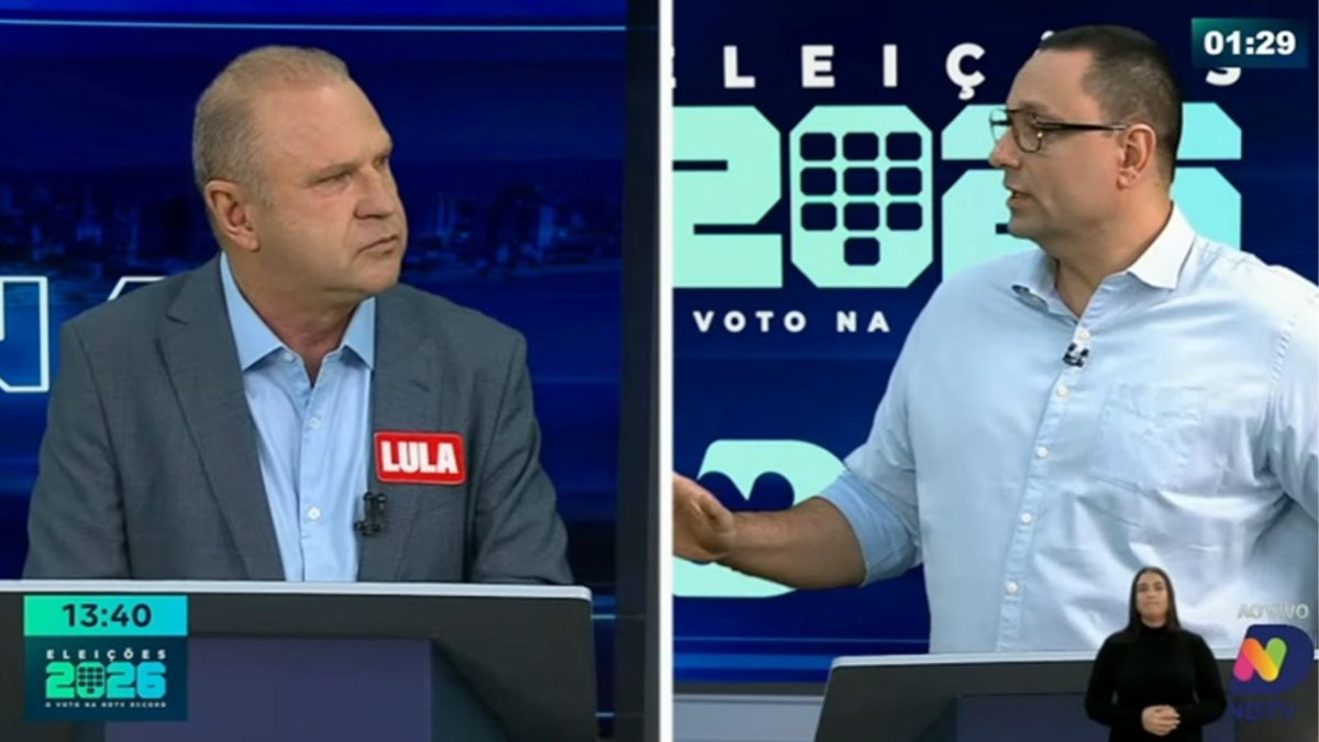 ELEIÇÕES 2026: Gelson Merísio e Ralf Zimmer discutem sobre gastos com publicidade no 1° debate para o governo de SC