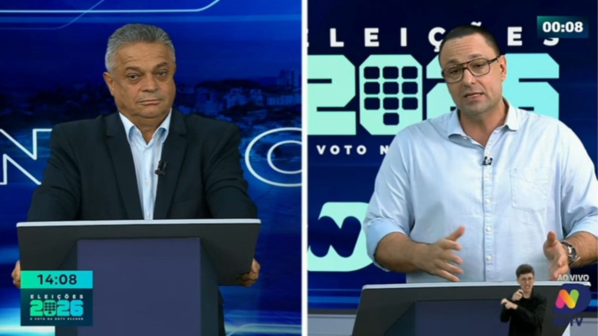 ELEIÇÕES 2026: João Rodrigues e Ralf Zimmer discutem sobre investimentos na Defesa Civil no 1° debate para o governo de SC