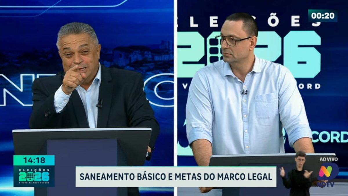 ELEIÇÕES 2026: João Rodrigues (PSD) e Ralf Zimmer (PRD) discutem sobre saneamento básico no 1° debate para o governo de SC