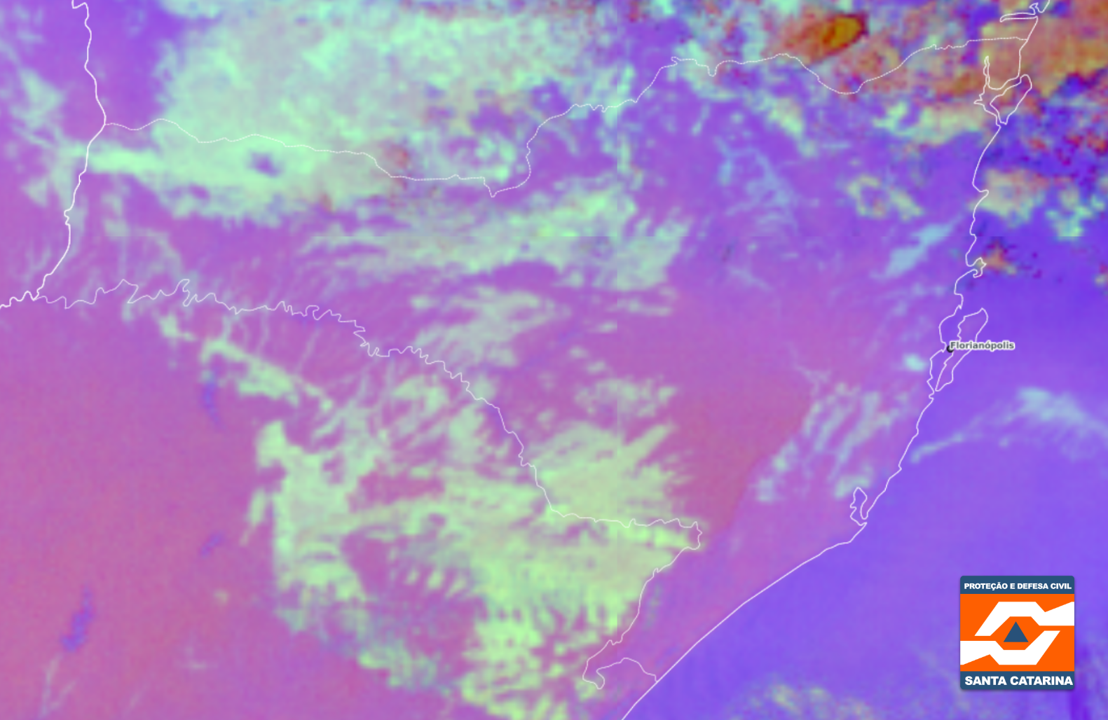 Monitoramento Meteorológico DC/SC 09/08 00:00 - Secretaria de Estado da Proteção e Defesa Civil de Santa Catarina