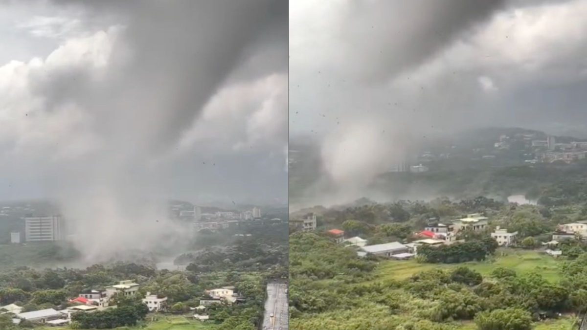 Tufão Dolphin traz ventos de 216 km/h e forma tornado raro em Taiwan; veja imagens impressionantes do fenômeno