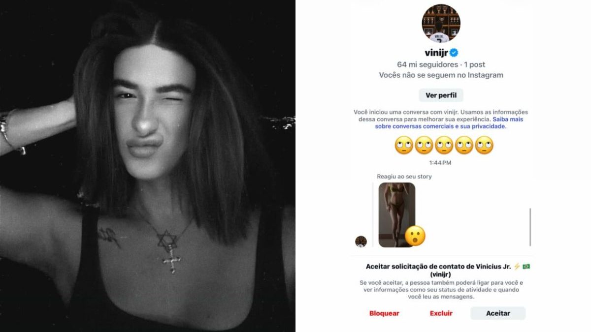 Quem é Nina Hoffmann, atriz trans bloqueada por Vini Jr. após suposta investida com ‘Uau’ em sua foto