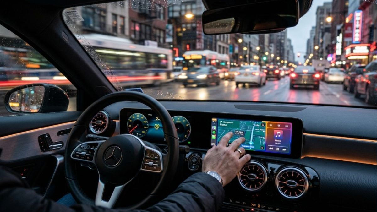O perigo invisível no painel: por que mexer na central multimídia do carro ao dirigir está gerando multas