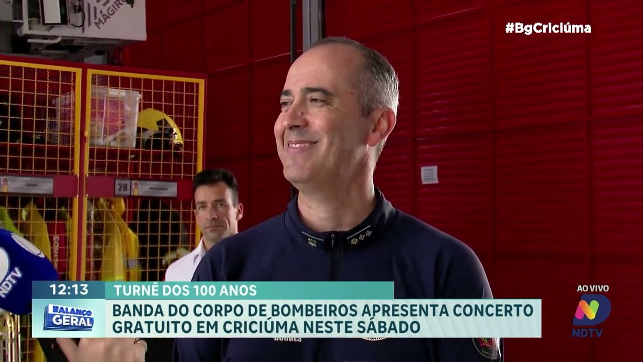 Banda dos Bombeiros faz show gratuito dos 100 anos em Criciúma