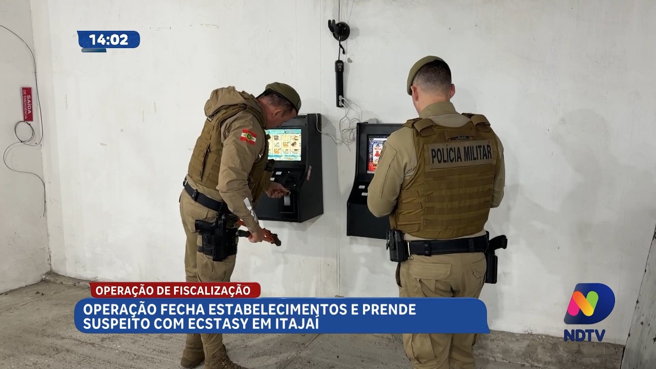 Operação fecha estabelecimentos e prende suspeito com ecstasy em Itajaí