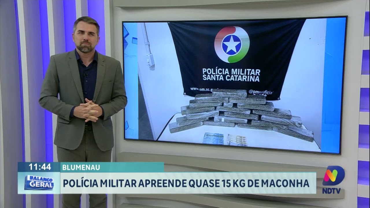 Blumenau: Polícia Militar apreende quase 15 quilos de maconha