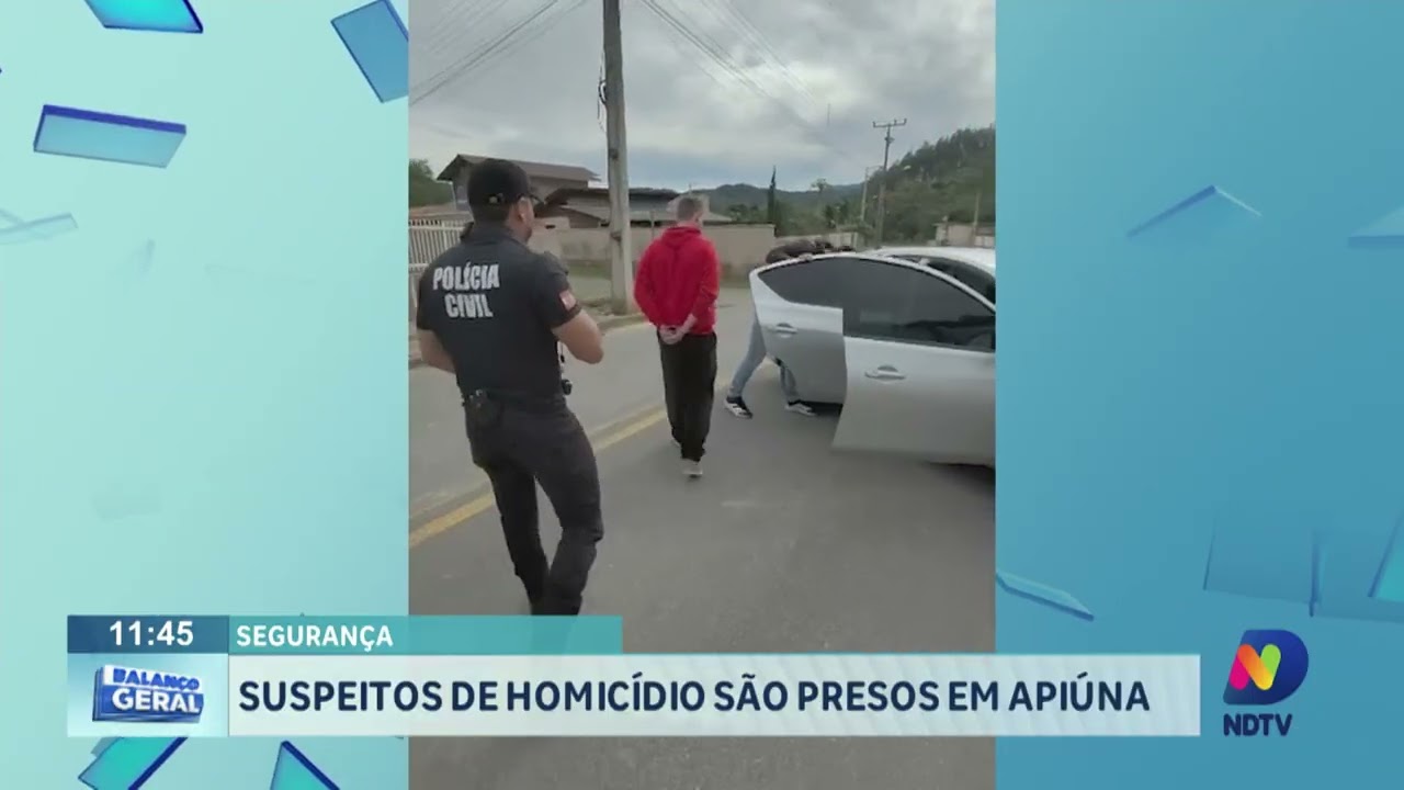 Segurança: suspeitos de homicídio são presos em Apiúna