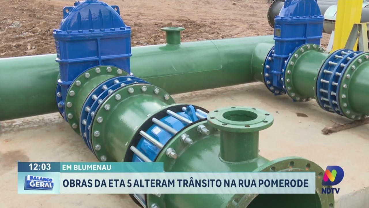 Em Blumenau: obras da ETA 5 alteram trânsito na rua Pomerode