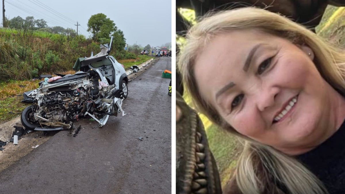 VÍDEO: Câmera mostra carro rodopiar após colisão que matou mulher de 63 anos na BR-282 em SC