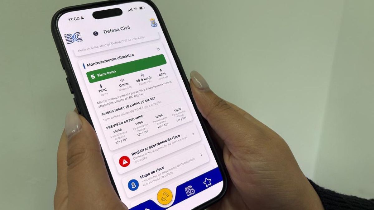 De olho no El Niño: Balneário Camboriú reforça prevenção contra eventos extremos com alertas e mapas de áreas de risco