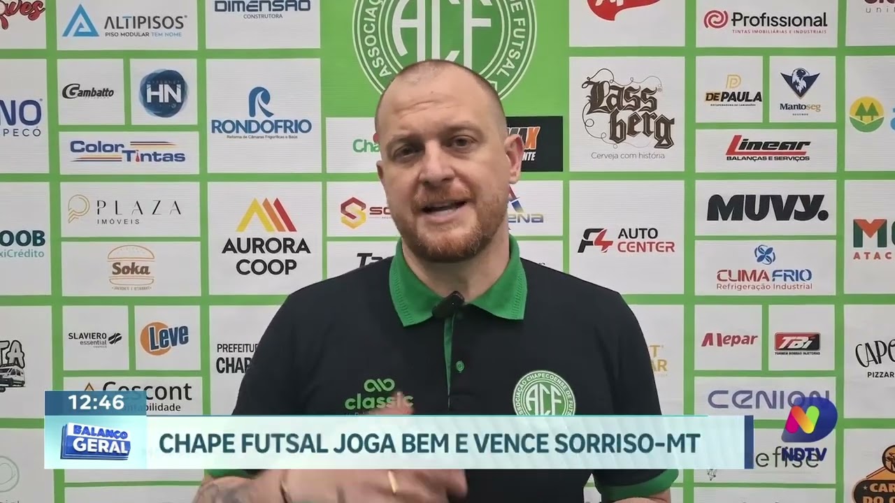 Chape Futsal goleia Sorriso-MT e chega aos nove pontos no Brasileiro