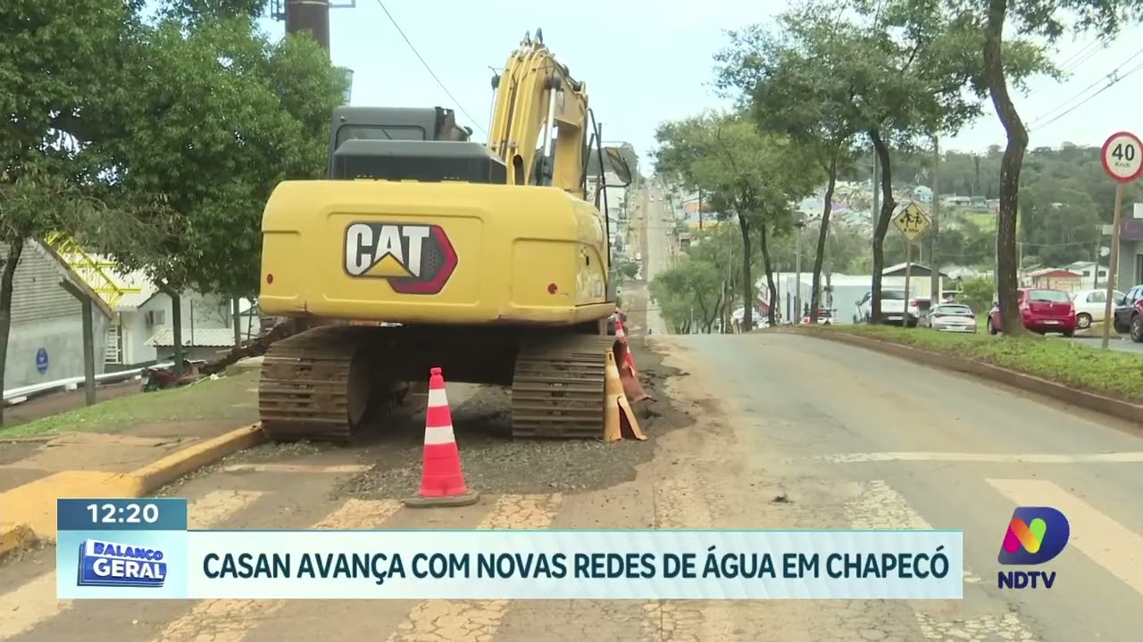 Obras da Casan ampliam rede de abastecimento de água em Chapecó
