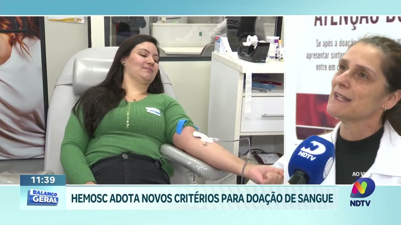 Novas regras do Hemosc alteram prazos para doação de sangue
