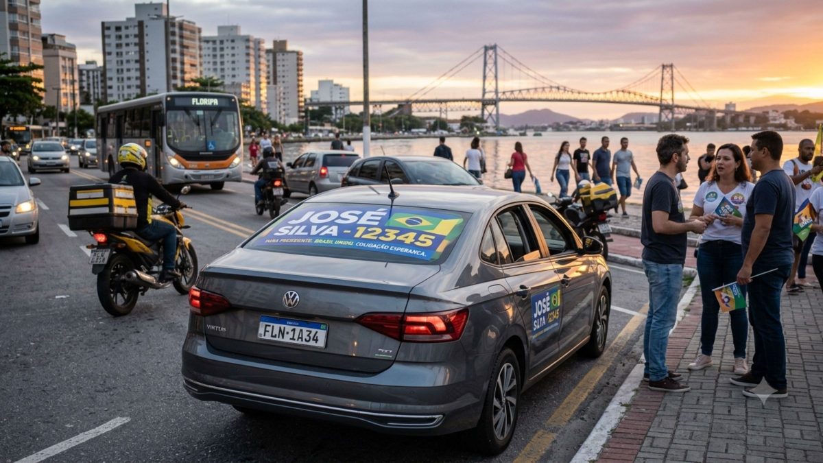 Motoristas perdem cobertura do seguro ao colocar adesivo no carro durante as Eleições; veja em quais situações a regra vale