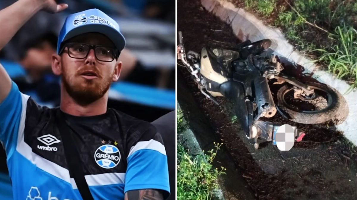 ‘Vai brilhar nas arquibancadas do céu’: amigos se despedem de motociclista torcedor do Grêmio após acidente na SC-160