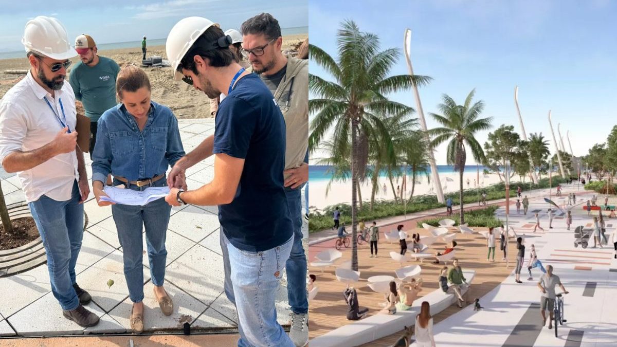 ‘Muralha’ contra ressacas está 90% pronta e promete proteger nova orla de Balneário Camboriú