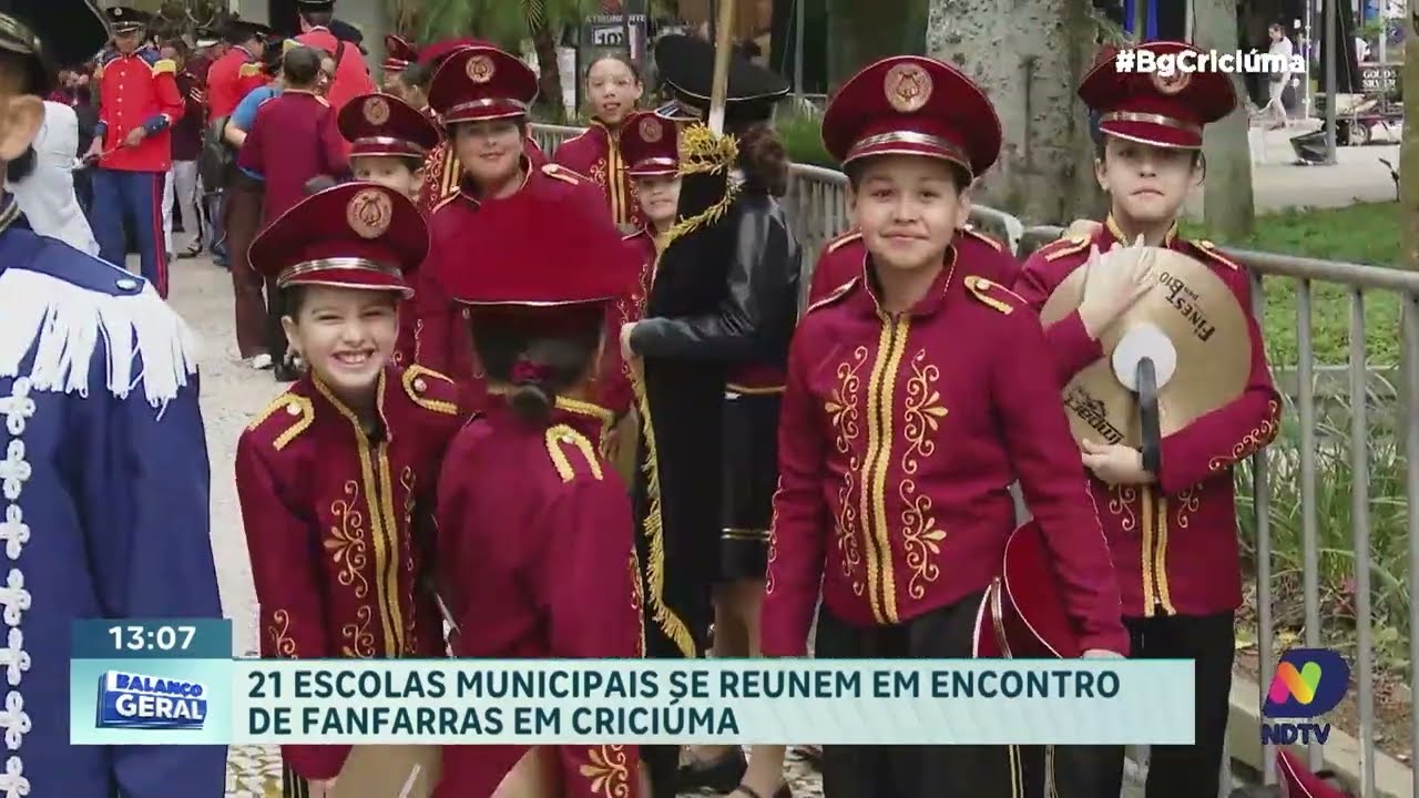 Criciúma destaca música e disciplina em encontro de fanfarras