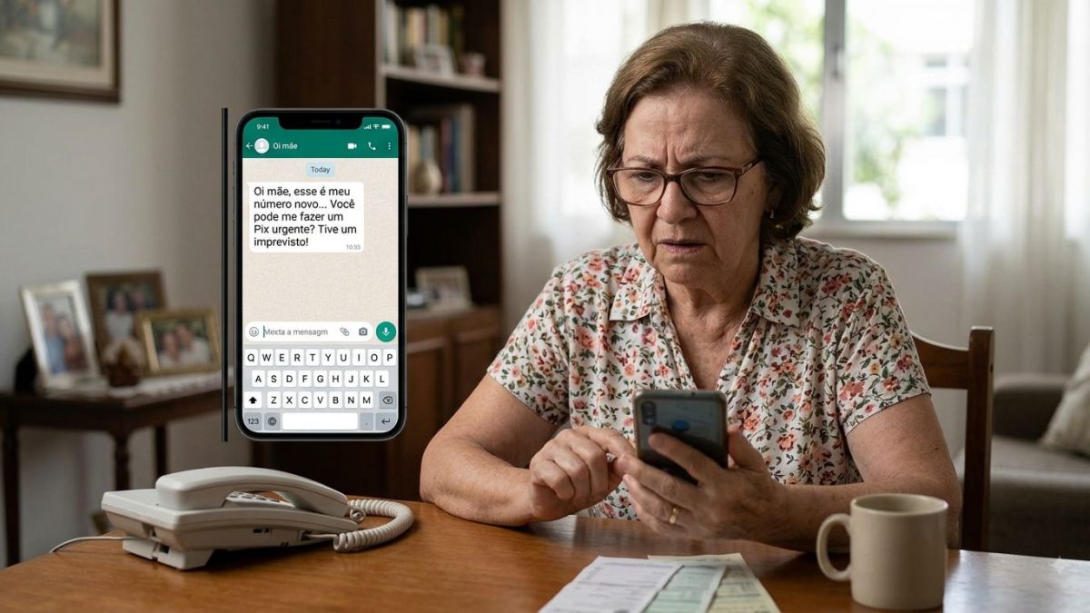 Golpe do ‘falso familiar’ mira idosos no WhatsApp: o detalhe que revela a fraude