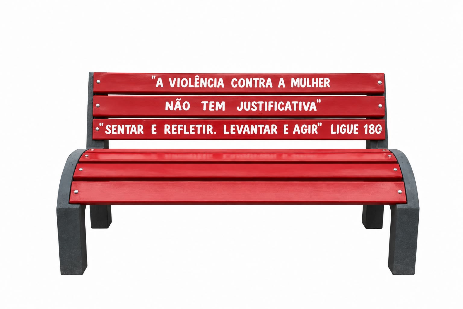 Tijucas inaugura Banco Vermelho como símbolo de enfrentamento à violência contra as mulheres