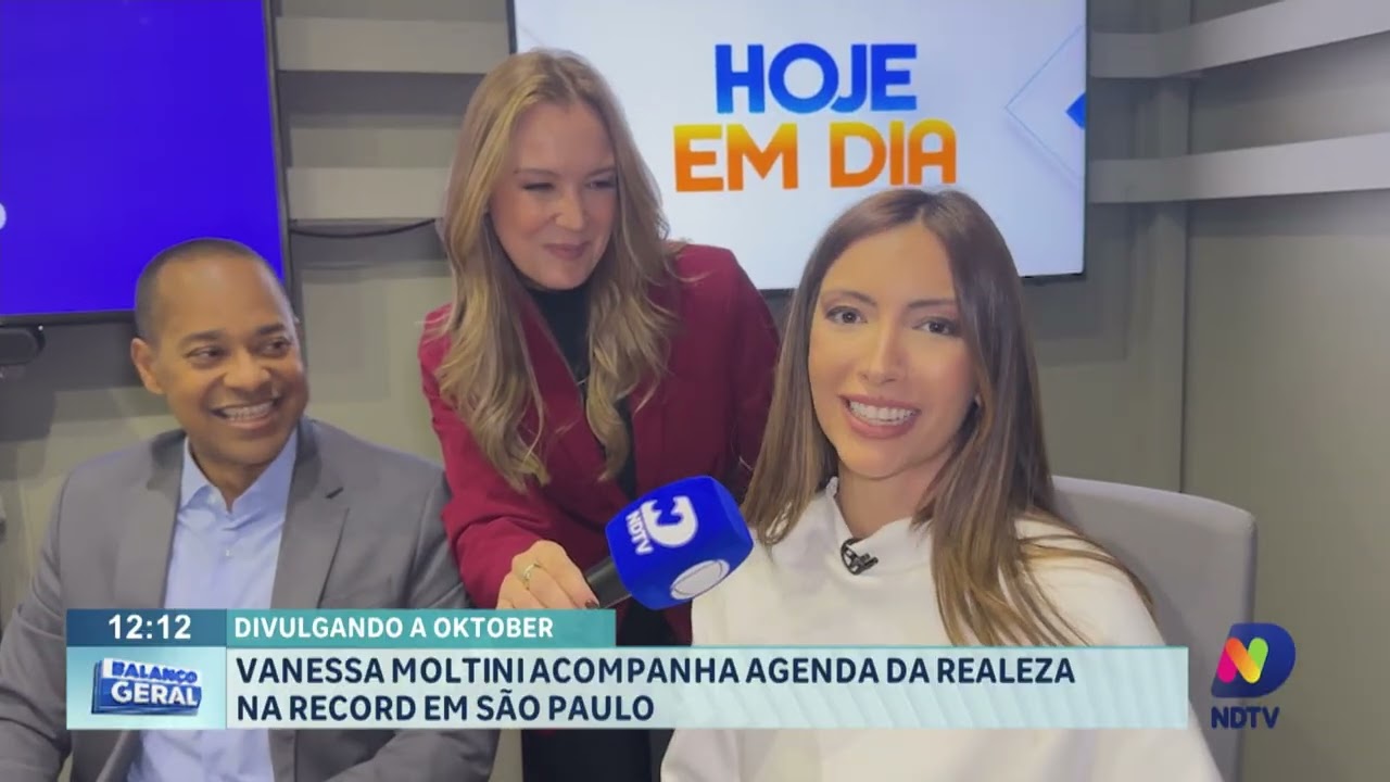 Agenda: realeza da Oktoberfest visita estúdios da Record em São Paulo