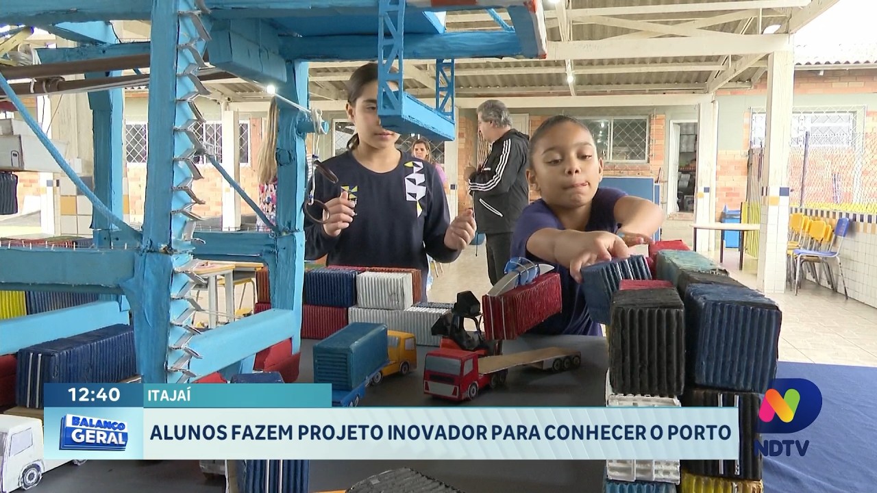 Alunos desenvolvem projeto inovador para conhecer como funciona o Porto de Itajaí