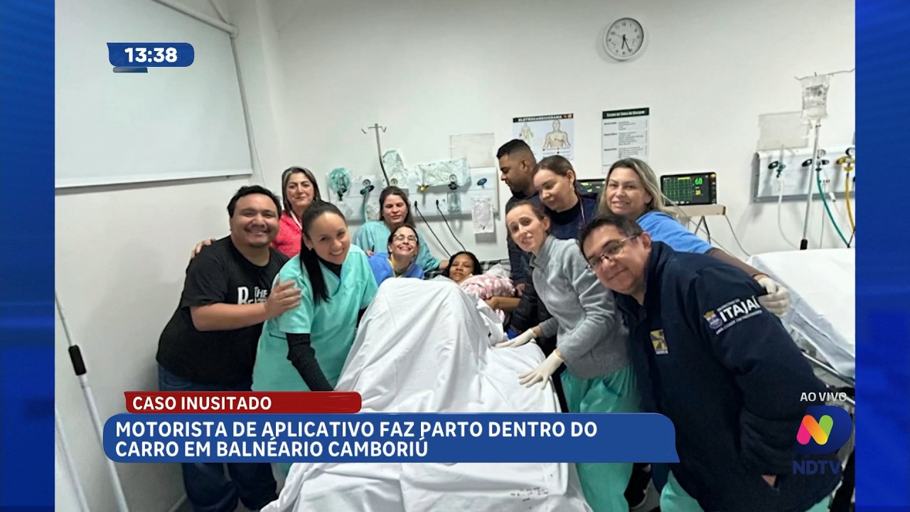 Motorista de aplicativo faz parto dentro do carro em Balneário Camboriú