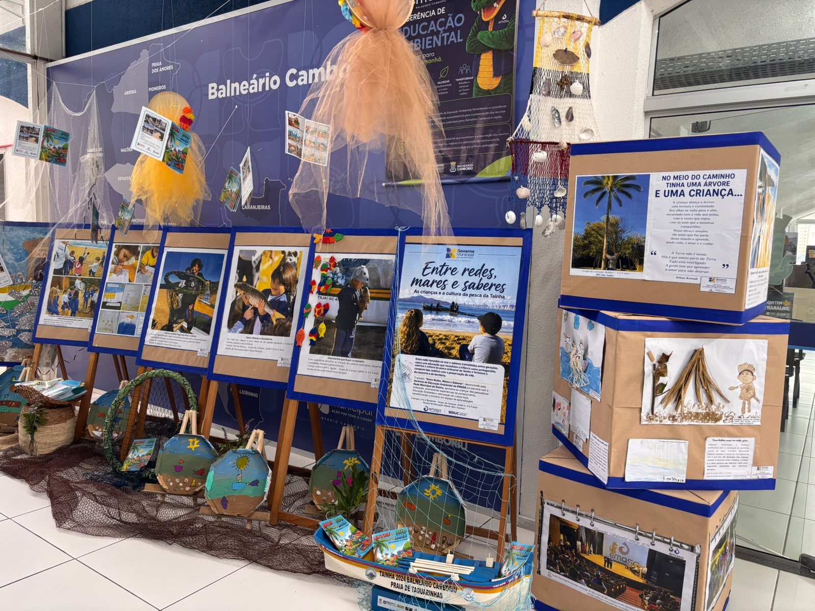 Exposição mostra olhar de crianças sobre a pesca da tainha em Balneário Camboriú