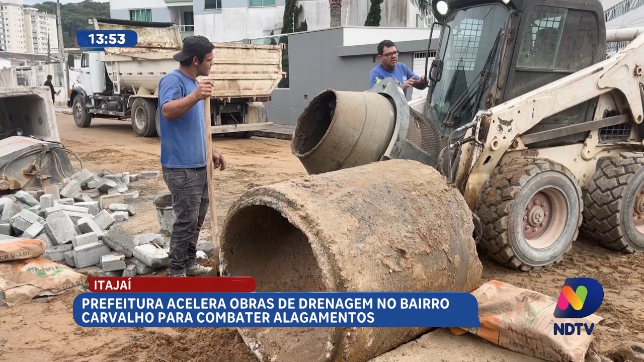 Itajaí acelera obras de drenagem no bairro Carvalho contra alagamentos