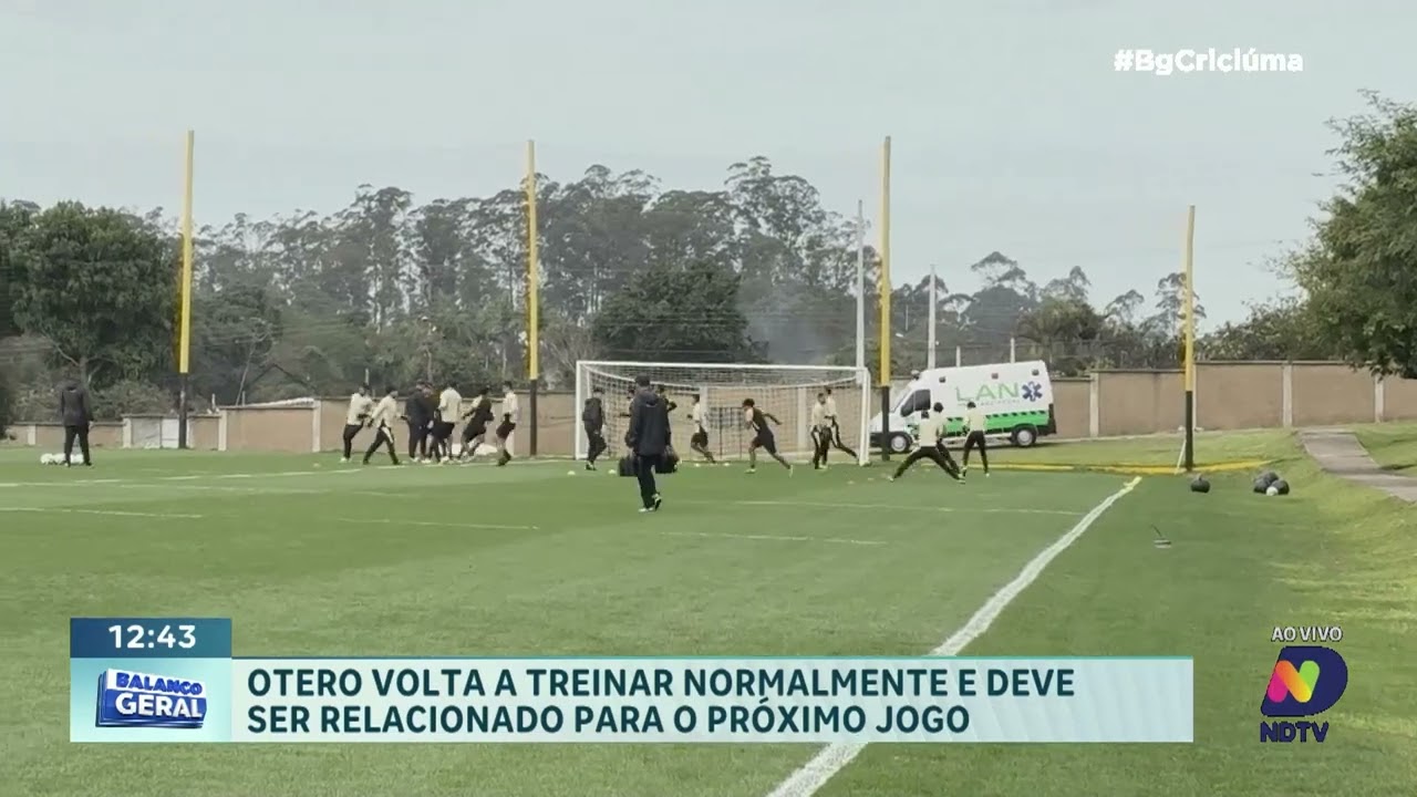 Criciúma tem retorno de Otero aos treinos e Airton titular contra o Goiás