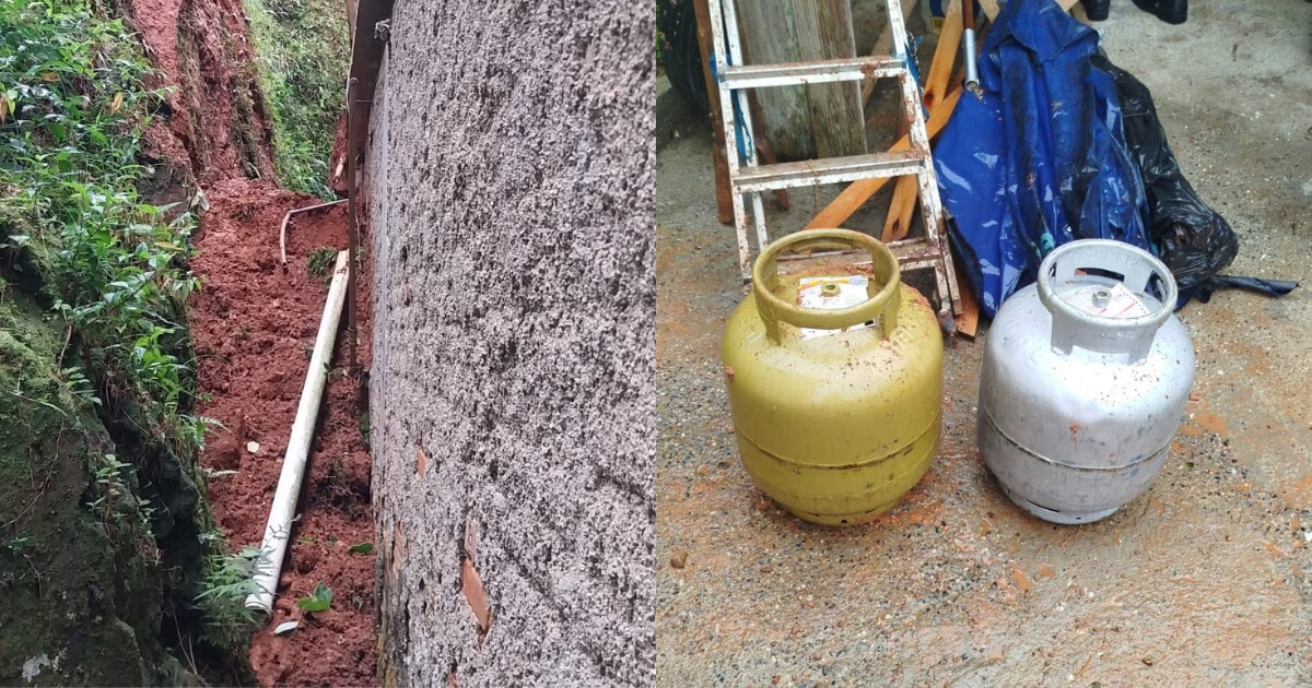 Casal de idosos deixa casa após deslizamento romper tubulação de gás em Brusque