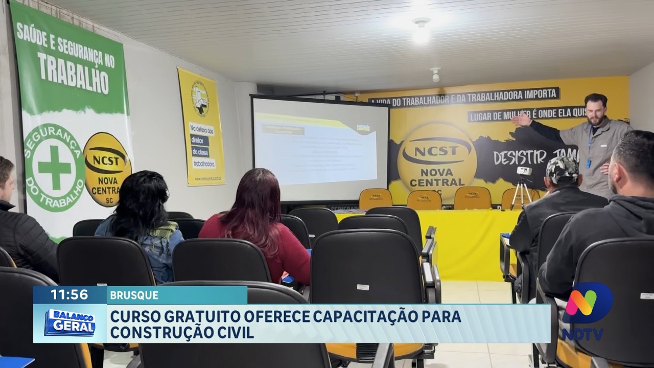 Brusque oferece curso gratuito de capacitação na construção civil