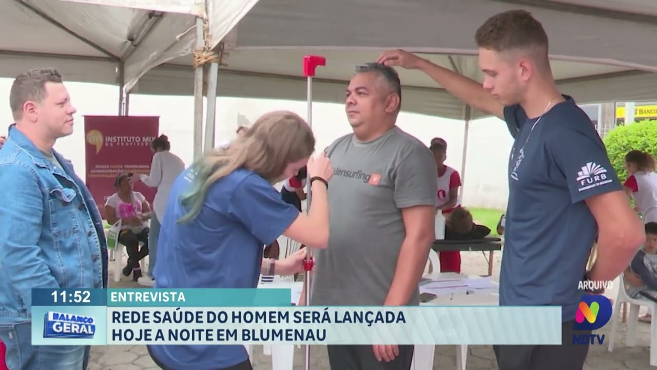 Rede Saúde do Homem será lançada nesta quarta feira às 19h na Câmara de Vereadores de Blumenau.