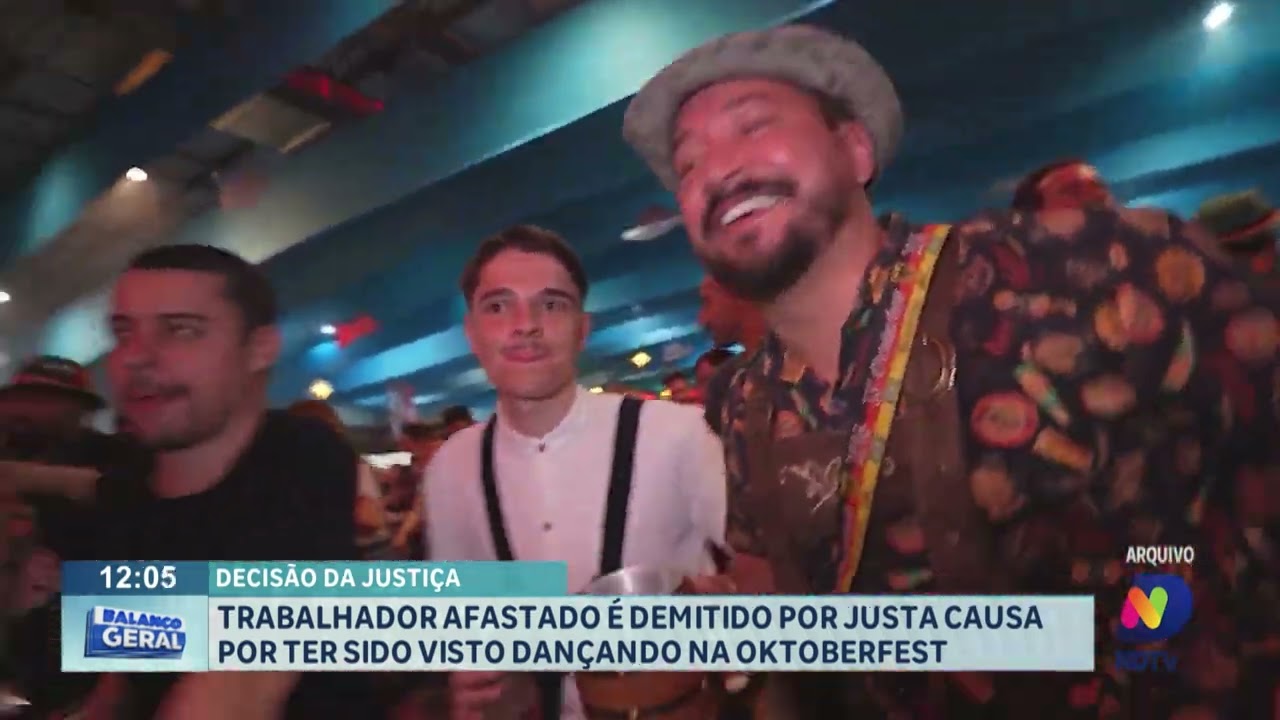 Trabalhador afastado é demitido por justa causa por ter sido visto dançando na Oktoberfest.