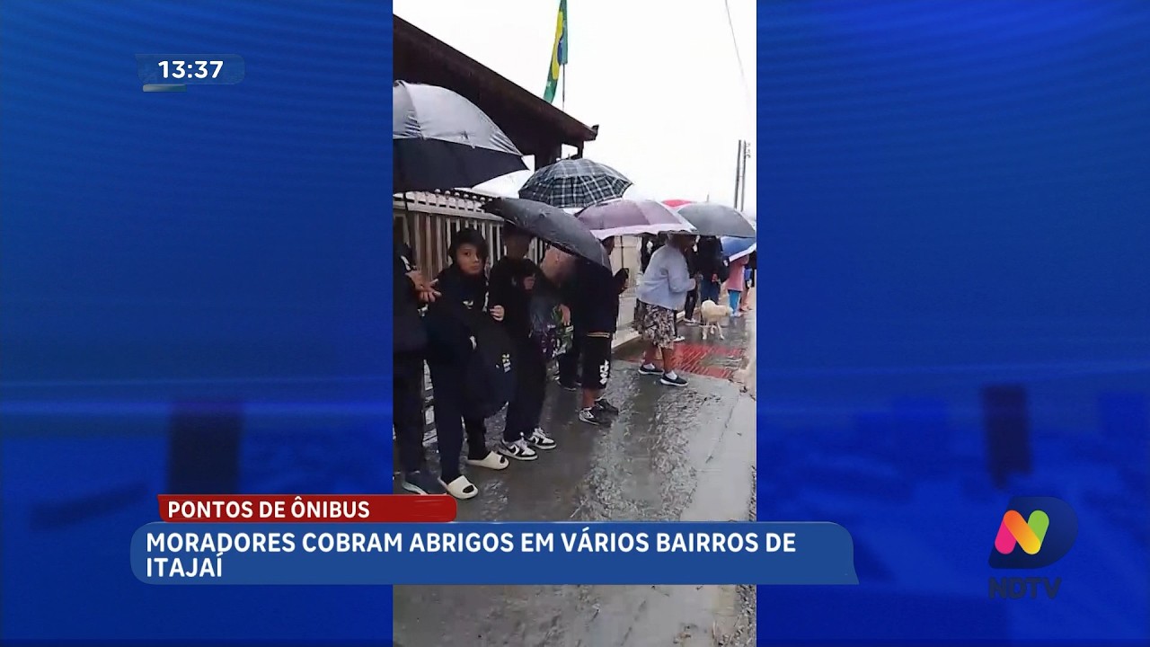 Moradores cobram novos abrigos em pontos de ônibus de Itajaí