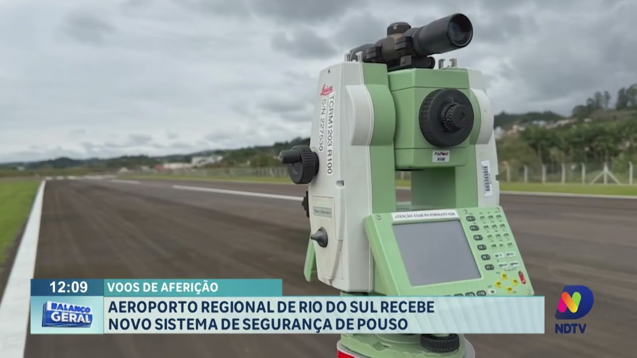 Voos de aferição: Aeroporto Regional de Rio do Sul recebe novo sistema de segurança de pouso