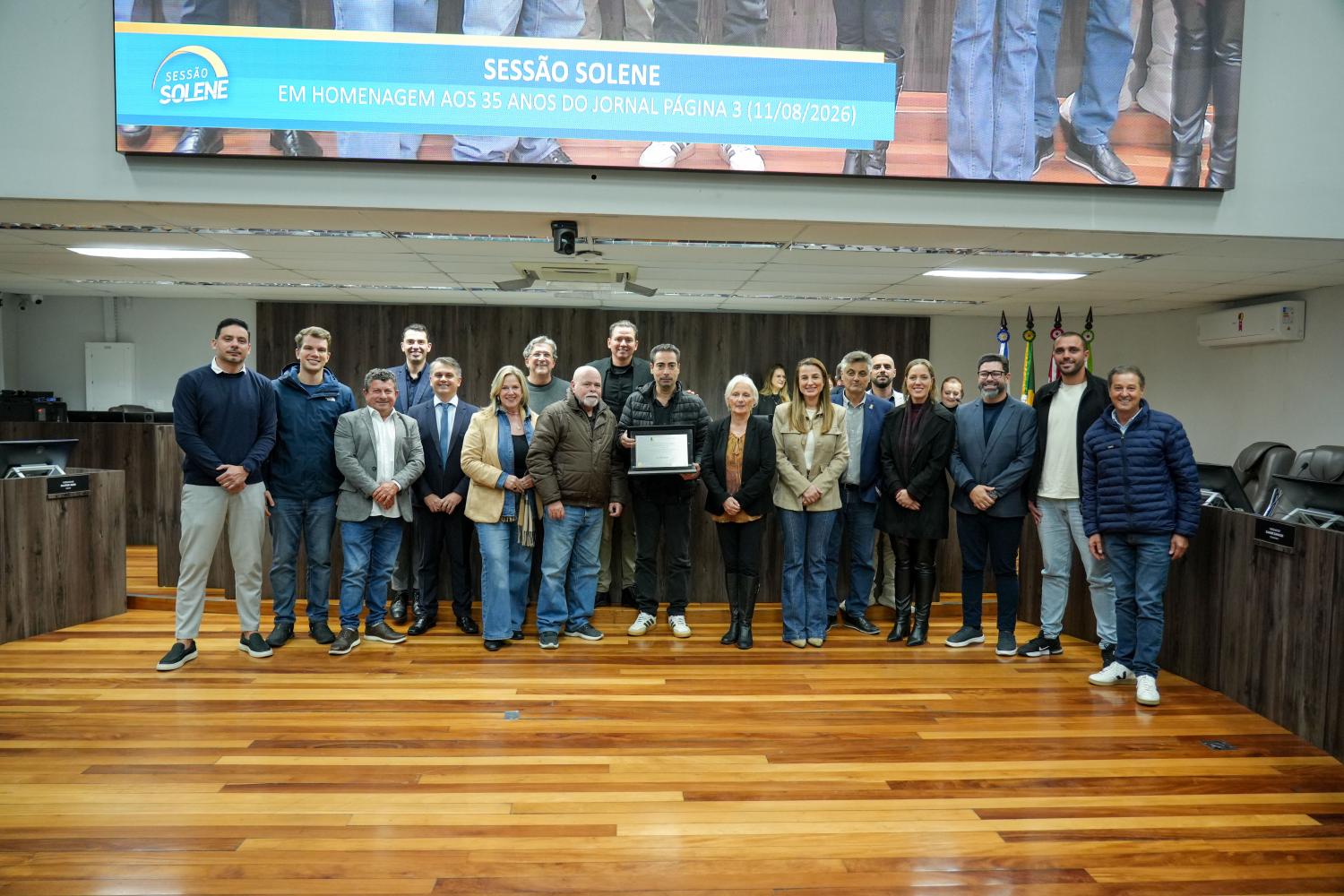 Legislativo celebra 35 anos do Jornal Página 3 em sessão solene