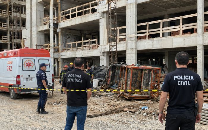 Trabalhador morre em queda de elevador
