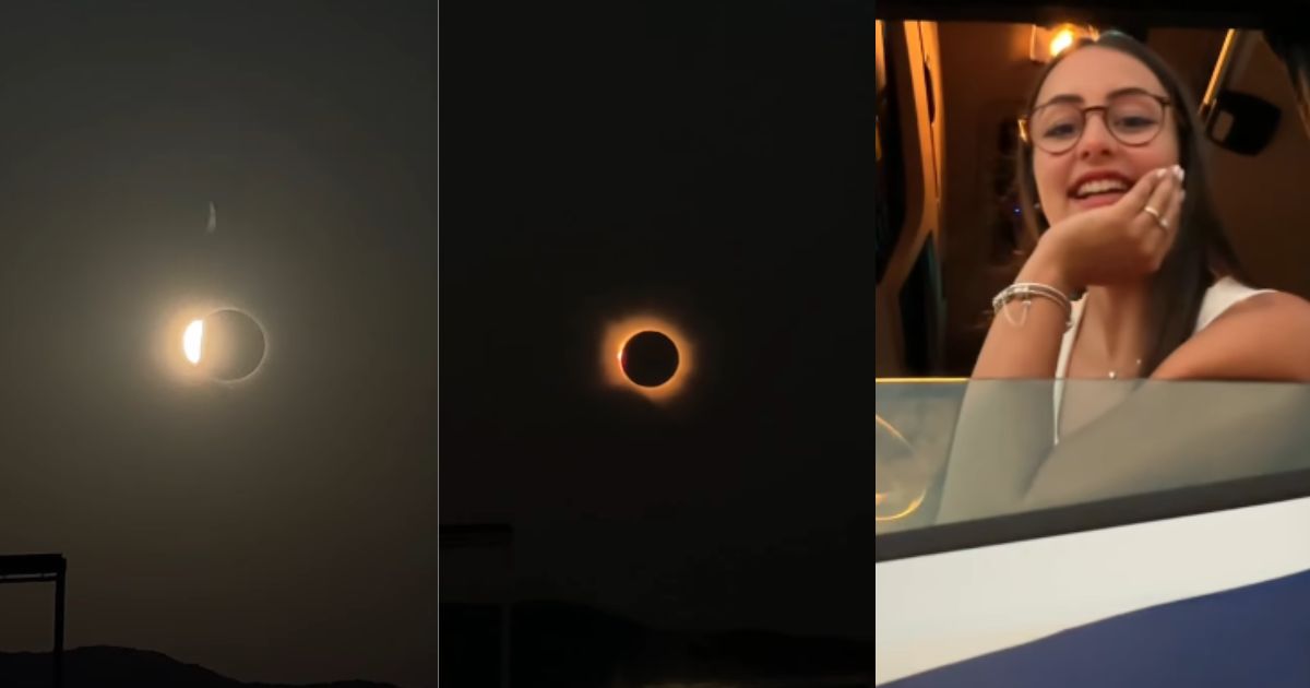 Casal de SC faz registro raro de eclipse solar na Espanha e descreve: 'Experiência única'