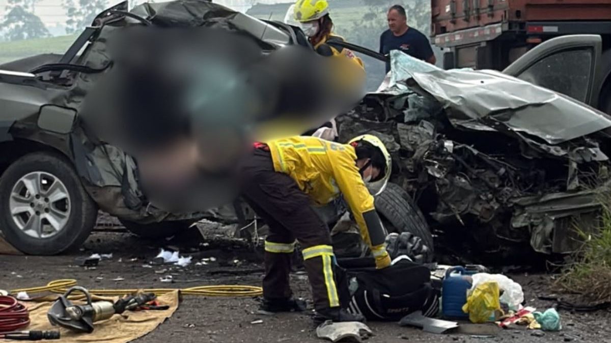 Acidente gravíssimo interdita totalmente BR-470 em SC