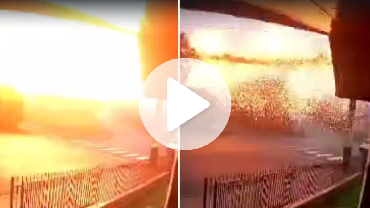 VÍDEO: Câmera flagra raio ‘explodindo’ rede elétrica e assusta moradores em SC