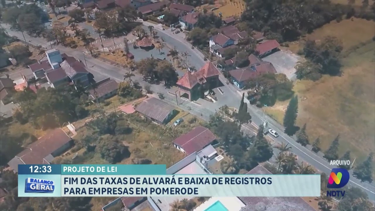 Projeto de lei: fim das taxas de alvará e baixa de registros para empresas em Pomerode