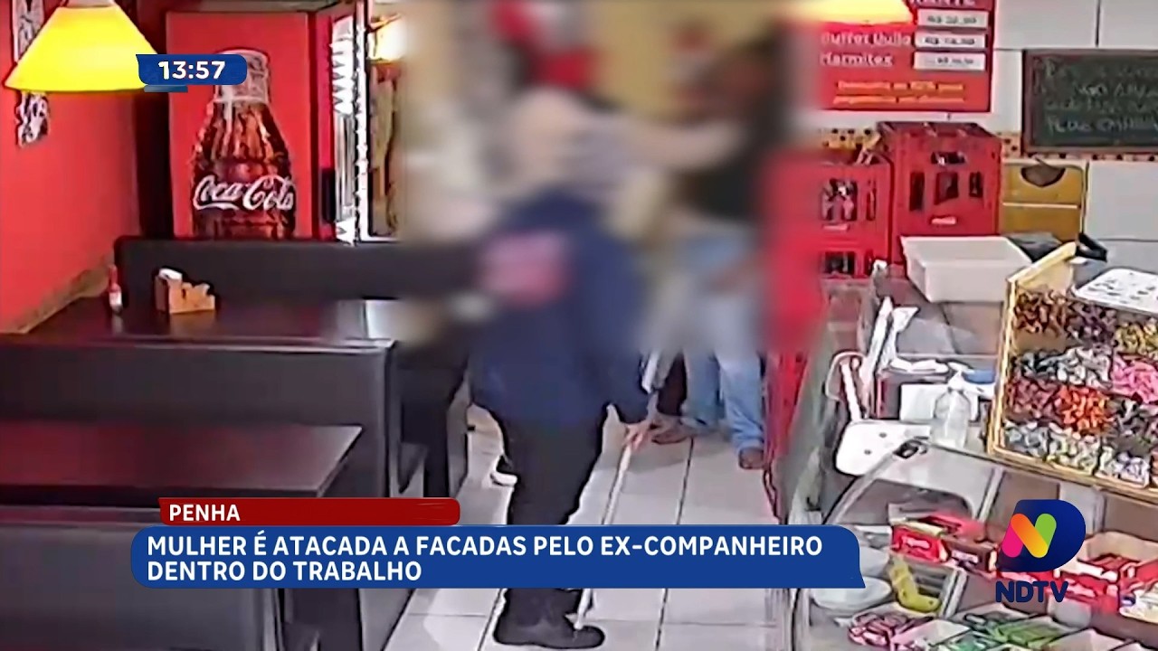 Ex-companheiro ataca mulher a facadas dentro do trabalho em Penha