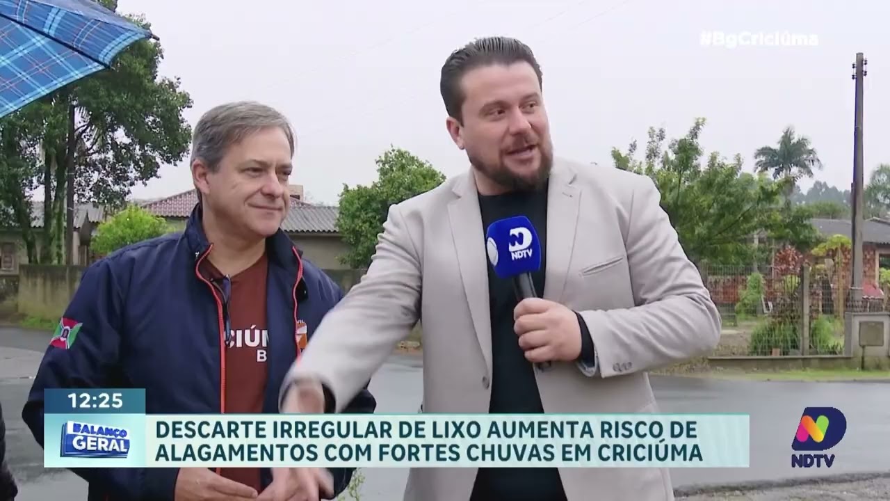 Alerta de chuva forte mobiliza Defesa Civil em Criciúma