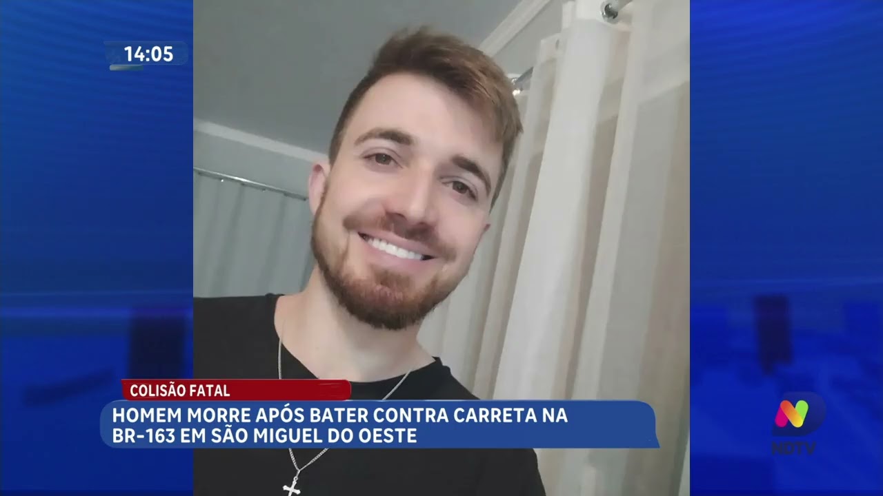 Homem de 36 anos morre em colisão com carreta na BR-163