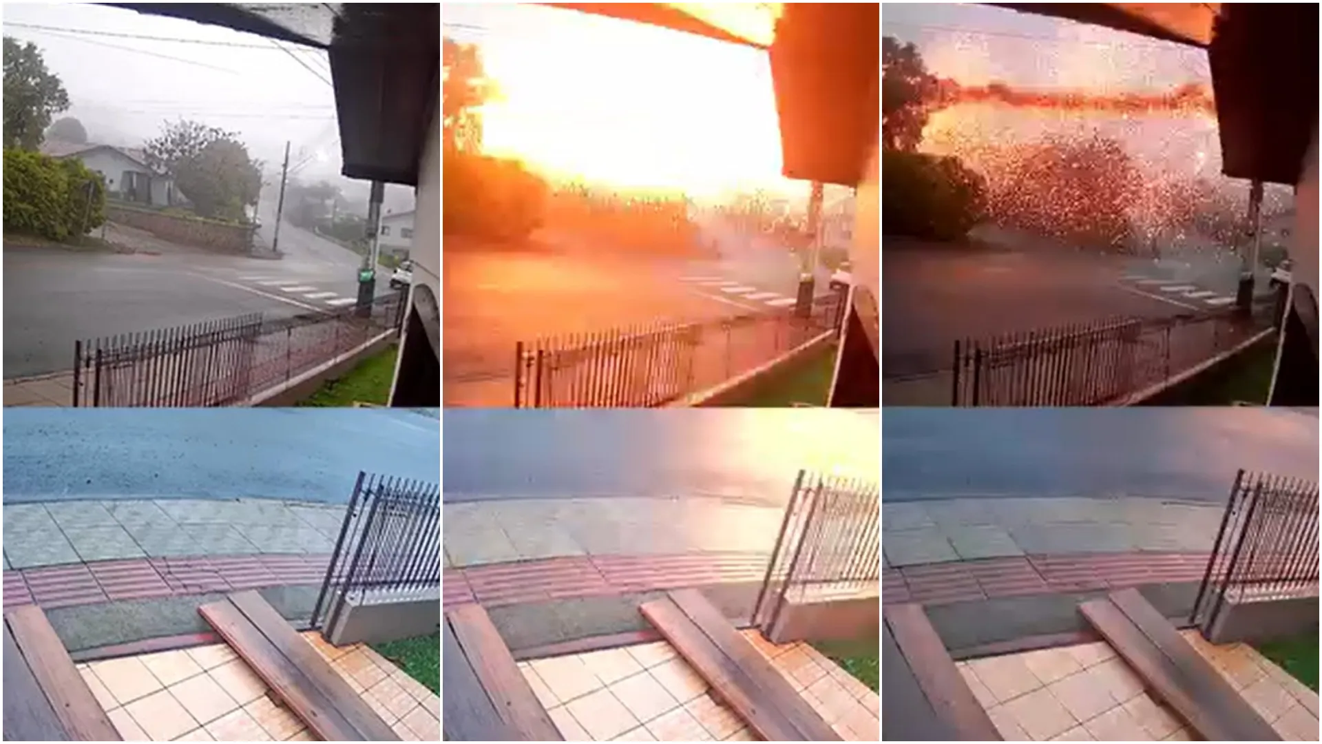 Raio atinge rede elétrica e causa clarão e estouro em SC; VÍDEO | G1