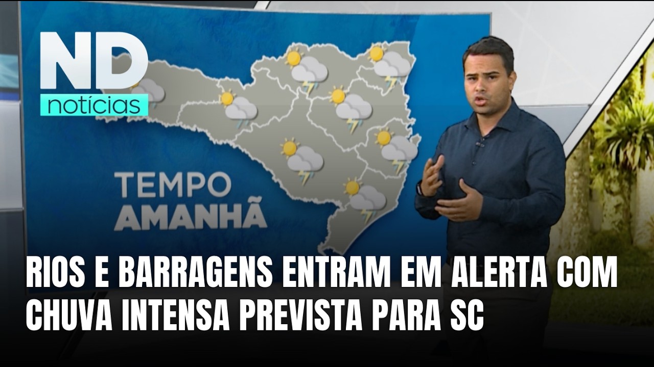 Chuva intensa mantém risco de deslizamentos e temporais em Santa Catarina