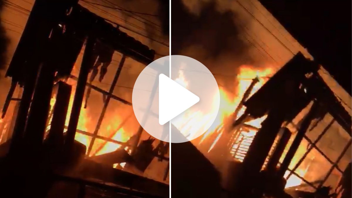VÍDEO: Homem fica com 82% do corpo queimado em incêndio que destruiu casa em SC