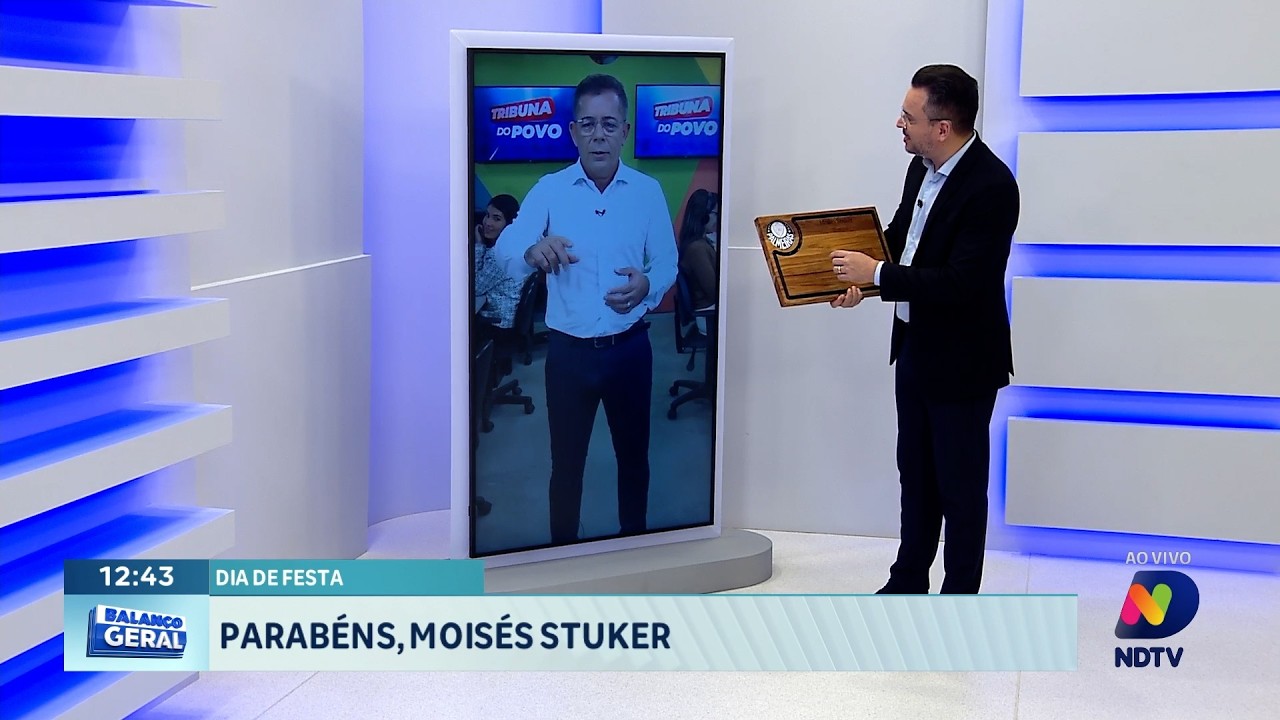 Apresentador do Balanço Geral Itajaí celebra aniversário com homenagens