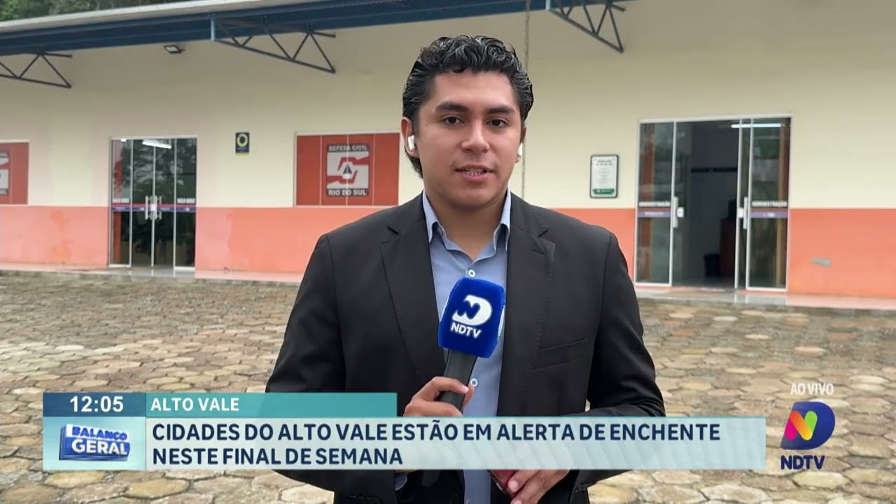 Cidades do Alto Vale estão em alerta de enchente neste final de semana.